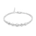 The Contemporary Faceted Sphere Silver Kada