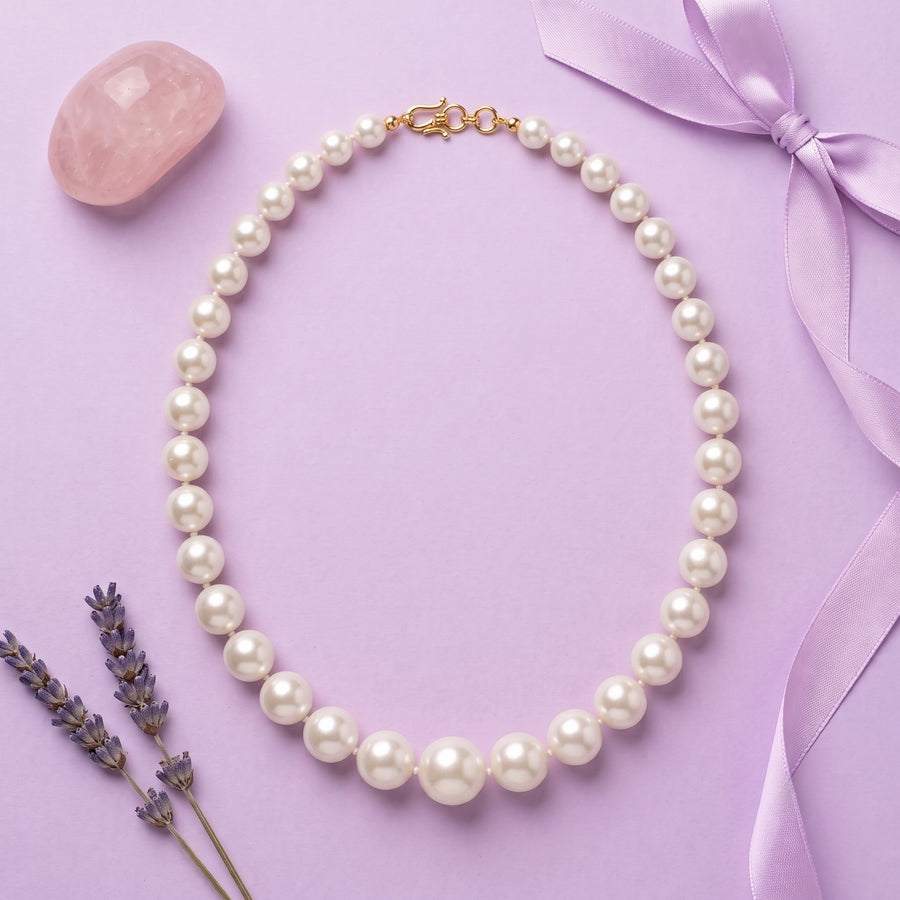 Graduated Freshwater White Pearl Necklace
