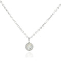925 Silver Moon & Star Mother of Pearl Pendant Necklace – Celestial Minimalist Jewelry
