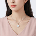 925 Silver Moon & Star Mother of Pearl Pendant Necklace – Celestial Minimalist Jewelry