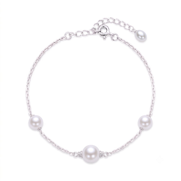 925 Silver Trinity Grace Pearl Bracelet