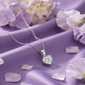 925 Sterling Silver Heart Cut Cubic Zirconia Solitaire Pendant