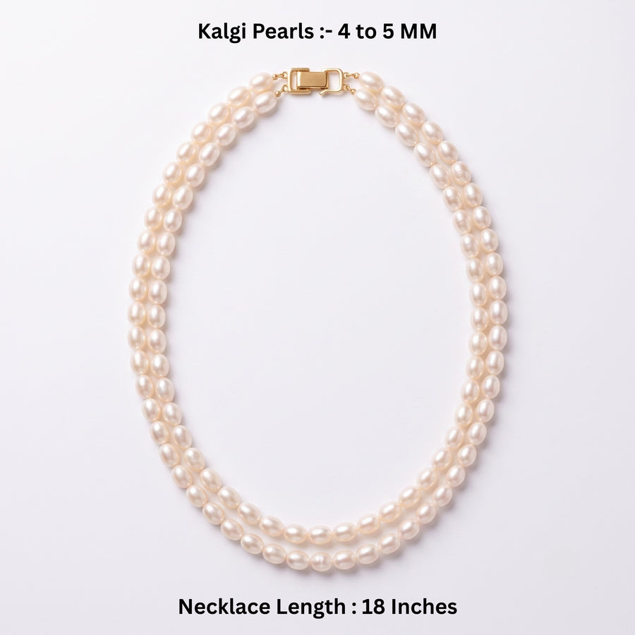 18-Inch 4–5mm Freshwater Pearl Double Strand Necklace