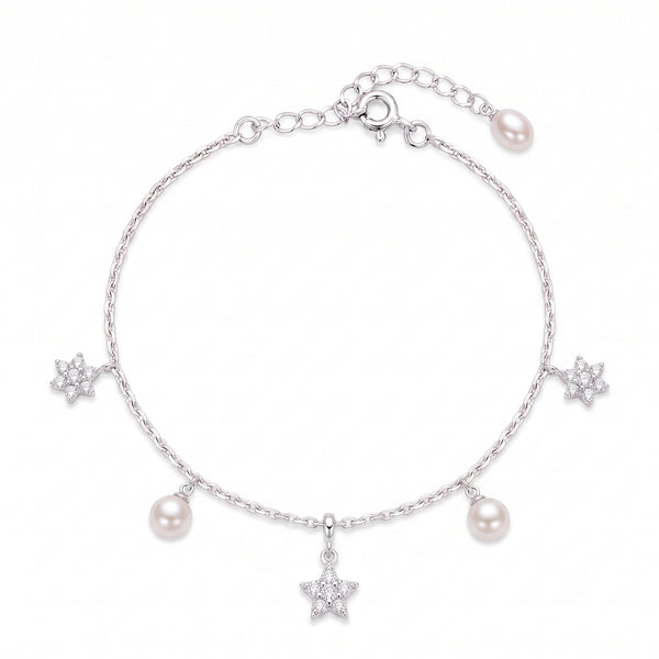 925 Silver Starlight Serenade Pearl Bracelet