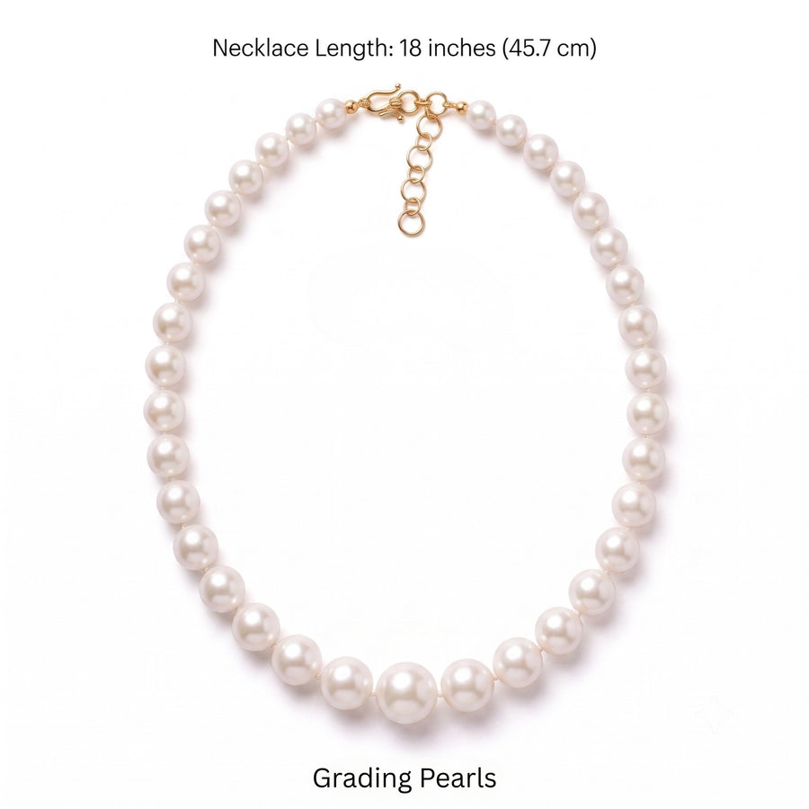 Graduated Freshwater White Pearl Necklace
