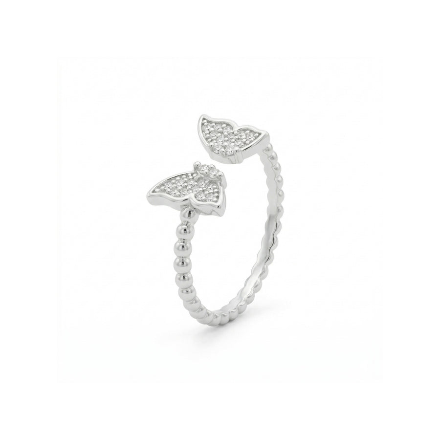 925 Sterling Silver Flutter Glow Butterfly Ring