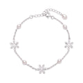 925 Silver Floral Poetry Pearl Bracelet