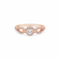 925 Sterling Silver Halo Twist CZ Ring