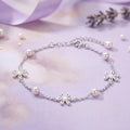 925 Silver Floral Poetry Pearl Bracelet