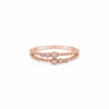 925 Sterling Silver Double Band CZ Ring