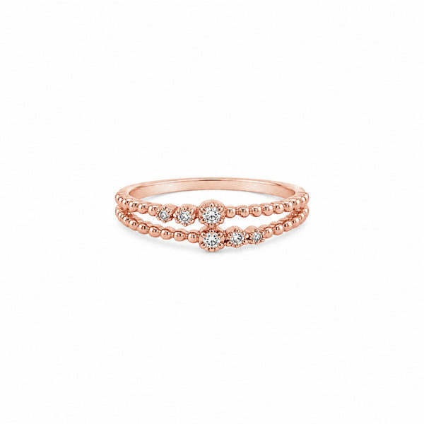 925 Sterling Silver Double Band CZ Ring