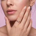 925 Sterling Silver Double Band CZ Ring