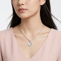 925 Silver Textured Heart Pendant Necklace – Minimalist Romantic Jewelry Gift