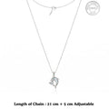 925 Silver Dolphin Heart Zircon Pendant Necklace & Earrings Set – Elegant Pearl Shell Jewelry for Women