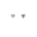925 Sterling Silver Minimalist Heart Stud Earrings