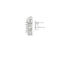 925 Sterling Silver Princess Cut Crystal Stud Earrings