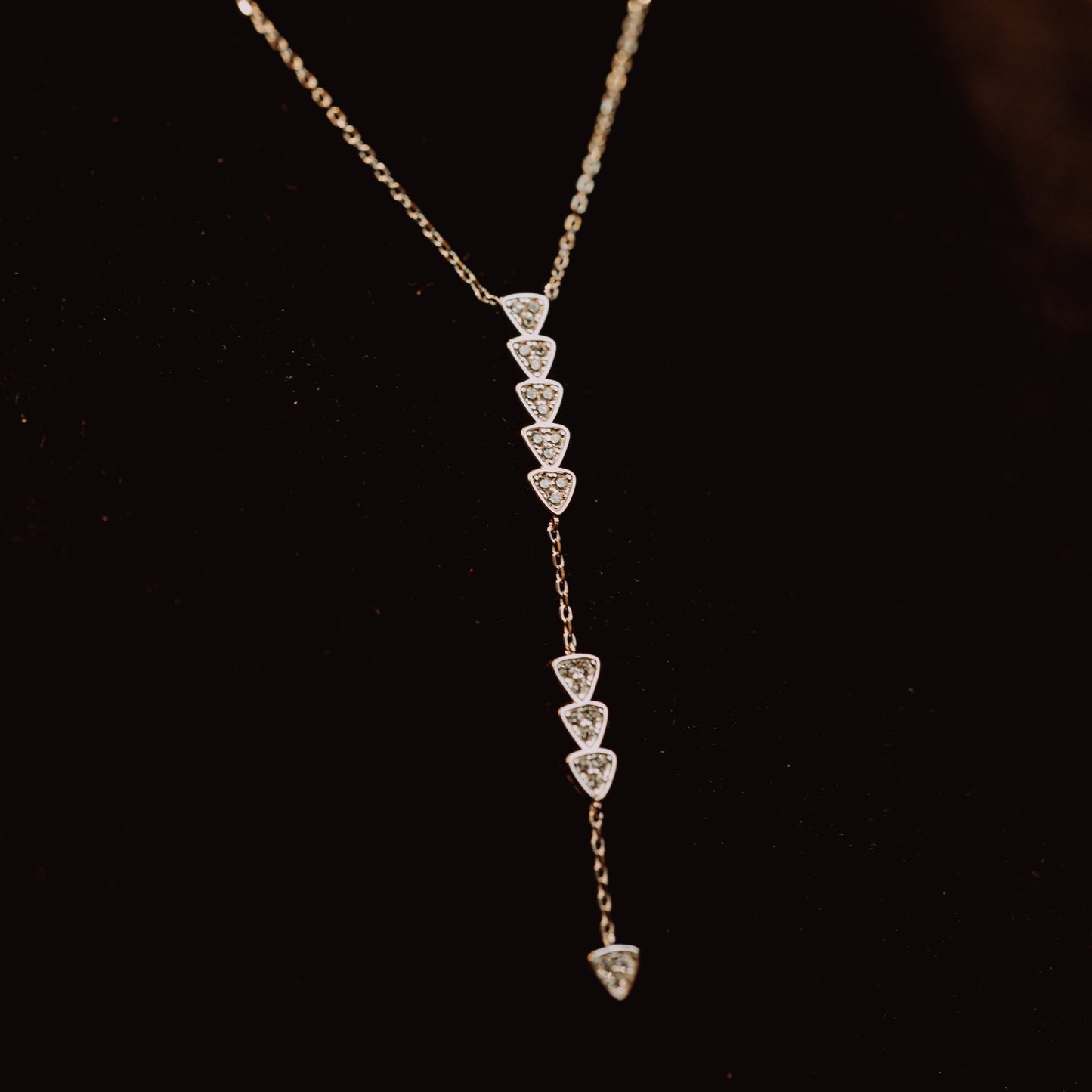 Silver Stellar Cascade Necklace.