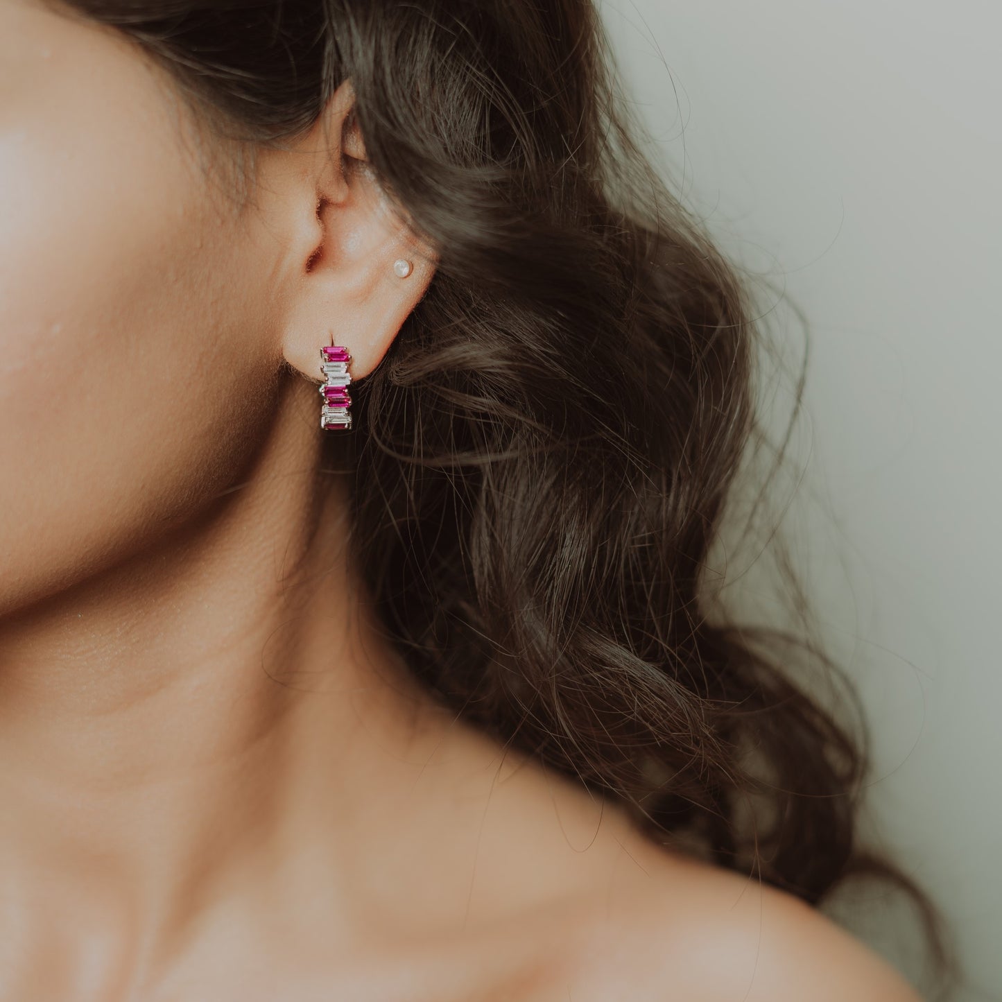 Silver tourmaline beads Earrings