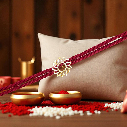 Surya Dev Rakhi in 92.5 Silver with Radiant Design