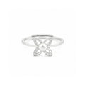 925 Sterling Silver Floral Pearl Adjustable Ring with Freshwater Pearl