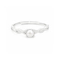 925 Sterling Silver Infinity Twist Adjustable Freshwater Pearl Ring