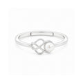 925 Sterling Silver Freshwater Pearl Infinity Ring