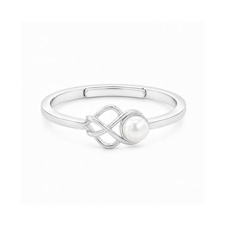 925 Sterling Silver Freshwater Pearl Infinity Ring