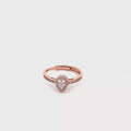 Elegant Rose Gold Teardrop Ring