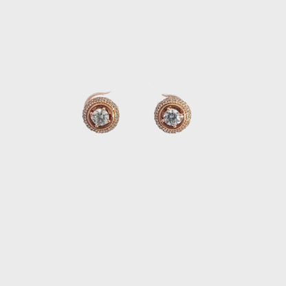 Elegant Rose Gold Stud Earrings