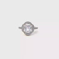 Emerald Cut Diamond White Gold Cocktail Ring