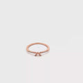 Round Brilliant Cut Diamond Stackable Ring in Polished Rose Gold