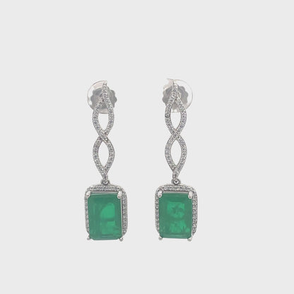 Elegant Emerald Drop Earrings