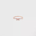 Round Brilliant Cut Diamond Stackable Ring in Polished Rose Gold