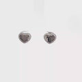 White Gold Round Brilliant Diamond Cluster Stud Earrings