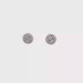 Minimalist Polished Sterling Silver Spherical Stud Earrings