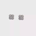 Classic Round Brilliant Cut Diamond Stud Earrings in White Gold