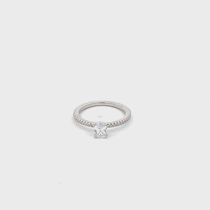 Elegant Oval Solitaire Ring