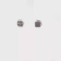 Square Princess-Cut Diamond Stud Earrings in White Gold