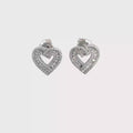 Baguette Cut Diamond Step Arrangement White Gold Stud Earrings