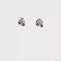 Classic Round Brilliant Cut Diamond Halo Stud Earrings in White Gold