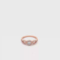Elegant Rose Gold Ring with Sparkling Gem