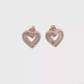Baguette Cut Diamond Step Arrangement White Gold Stud Earrings