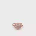 Elegant Rose Gold Floral Ring