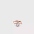 Elegant Rose Gold Teardrop Ring