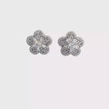 Classic Round Brilliant Diamond Stud Earrings in 14k White Gold