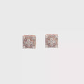 Square Brilliant-Cut Diamond Stud Earrings in 14K White Gold