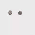 Classic Round Brilliant Cut Diamond Stud Earrings in White Gold