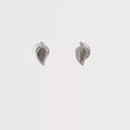 Contemporary White Gold Geometric Circular Stud Earrings