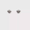 Classic Round Brilliant Diamond Stud Earrings in Polished White Gold