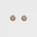 Classic Round Brilliant Diamond Stud Earrings in 14k Rose Gold